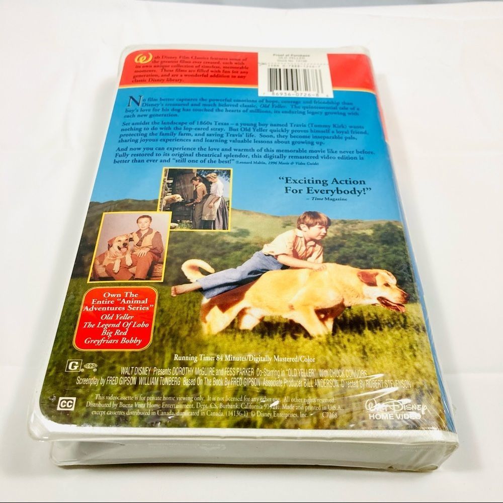 VTG Walt Disney Classics: Old Yeller VHS, Sealed - Picture 2 of 8